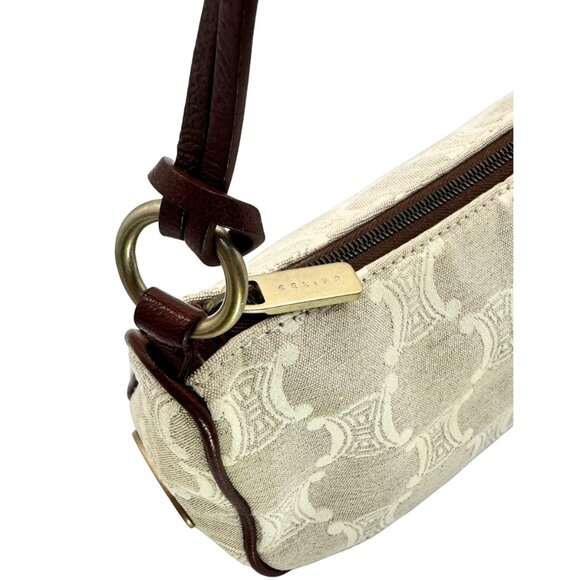 Celine Vintage Triomphe Pochette in Cream Canvas - Picture 6 of 10